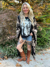 Burnt out velvet KIMONO TEE TUNIC // open size handmade // STEVIE LEGEND