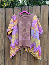KANTHA TEE KAFTAN // open size handmade // SUNBURST good fortune