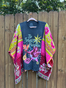 *remake* KANTHA TEE KAFTAN // open size handmade // SMASHING PUMPKINS Pink
