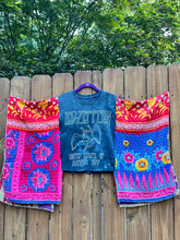 KANTHA TEE KAFTAN // open size handmade // LED ZEP grey