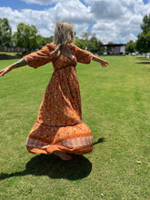 PUMPKIN SPICE 3/4 sleeve // maxi dress