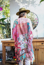 Quilt print boho kimono
