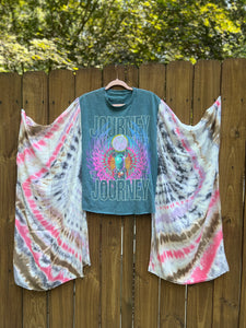 KIMONO TEE KAFTAN // open size handmade // JOURNEY Tie dye