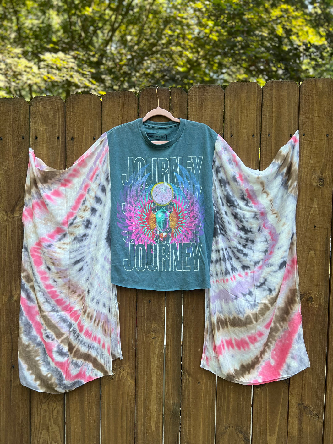 KIMONO TEE KAFTAN // open size handmade // JOURNEY Tie dye