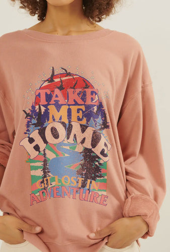 GET LOST IN ADVENTURE // graphic sweatshirtT