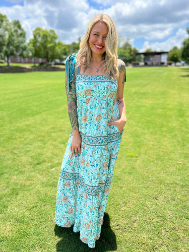 FORGET ME NOT ribbon tie // maxi dress
