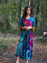 Tie dye long sleeve maxi dress