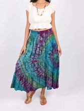 Tie dye magic maxi skirt // stretch smocked fit