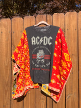KANTHA TEE KAFTAN // open size handmade // AC/DC Rock