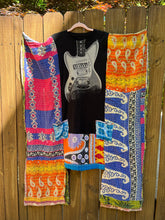 KANTHA WING UPCYCLED DRESS// free size handmade// NIRVANA guitar