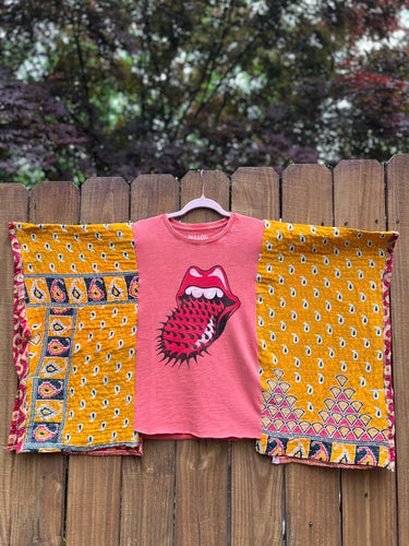 KANTHA TEE KAFTAN // open size handmade // ROLLING SPIKE TOUNGE