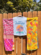 KANTHA TEE KAFTAN // open size handmade //BEACH BOYS extra long