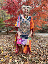 KANTHA WING UPCYCLED DRESS// free size handmade// TAPESTRY