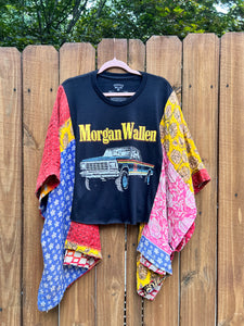 KANTHA TEE KAFTAN // open size handmade // MORGAN WALLEN truck