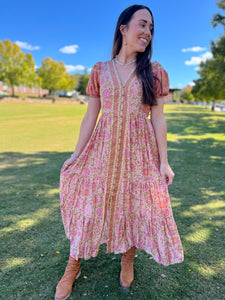 Fall Florals // maxi dress