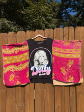 KANTHA TEE KAFTAN // open size handmade // Dolly Parton black