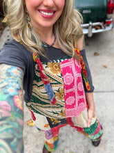 KANTHA ADJUSTABLE OVERALLS // pockets small-XL free size