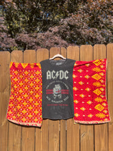 KANTHA TEE KAFTAN // open size handmade // AC/DC Rock