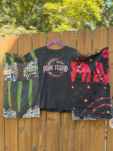 KANTHA TEE KAFTAN // open size handmade // PINK FLOYD black