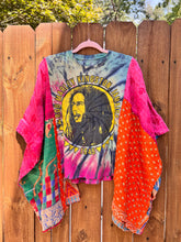 KANTHA TEE KAFTAN // open size handmade //BOB MARLEY tie dye