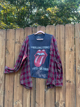 *remake* FLANNEL TEE KAFTAN // open size handmade //ROLLING STONES