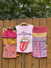 KANTHA TEE KAFTAN // open size handmade //ROLLING STONES Pink