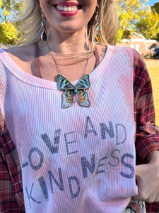 *remake* FLANNEL TEE KAFTAN // open size handmade //LOVE & KINDESS