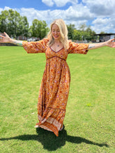 PUMPKIN SPICE 3/4 sleeve // maxi dress