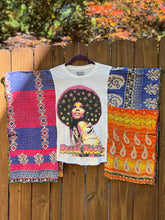 KANTHA TEE KAFTAN // open size handmade // Diana Ross