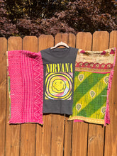KANTHA TEE KAFTAN // open size handmade //NIRVANA pink