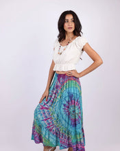 Tie dye magic maxi skirt // stretch smocked fit
