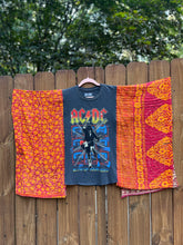 *remake* KANTHA TEE KAFTAN // open size handmade // AC/DC red orange