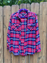 OOAK Large VW DOGS upcycled FLANNEL shirt