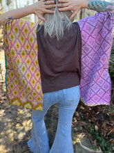 KANTHA TEE KAFTAN // open size handmade // ALANIS brown