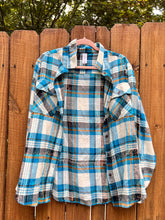 OOAK Medium ROLLING STONES  upcycled FLANNEL shirt