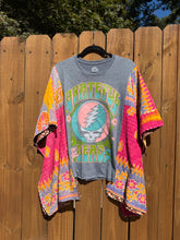 KANTHA TEE KAFTAN // open size handmade // Grateful Dead pink