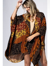 Boho folk floral kimono