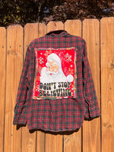 OOAK LARGE (men’s) SANTA vintage upcycled FLANNEL shirt