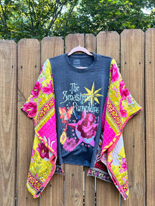 *remake* KANTHA TEE KAFTAN // open size handmade // SMASHING PUMPKINS Pink