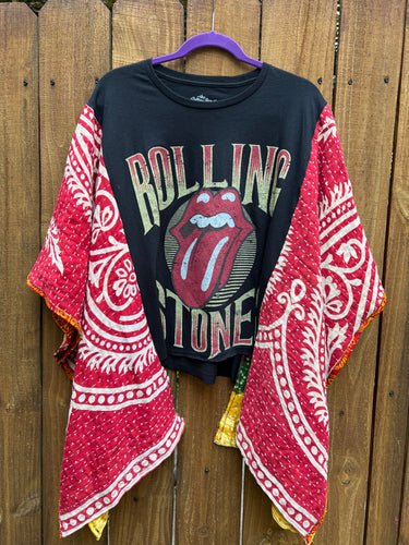 *remake* KANTHA TEE KAFTAN // open size handmade // ROLLING STONES