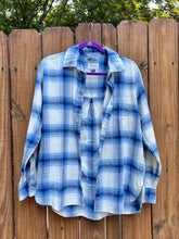 OOAK small OUTER BANKS upcycled FLANNEL shirt