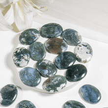 Natural Moss Agate | Flat Stone | Meditation Stone