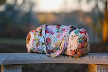 White Floral Upcycled Patchwork Duffel Bag: 1 / One Size