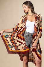 Southwest Sol Viscose Kimono: Ethnic Burgundy