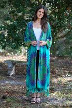 Maxi Tie-Dye Cover-Up (Turquoise): 2 / One Size