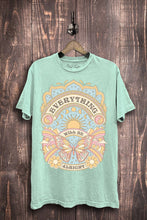 Everything Will Be Alright Graphic Top: L Blue Mineral Wash / S