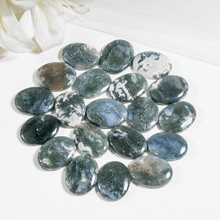 Natural Moss Agate | Flat Stone | Meditation Stone
