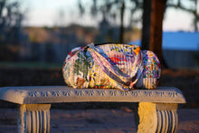 White Floral Upcycled Patchwork Duffel Bag: 1 / One Size