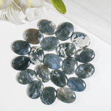 Natural Moss Agate | Flat Stone | Meditation Stone