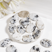 Natural Rainbow Moonstone | Flat Stone | Meditation Stone